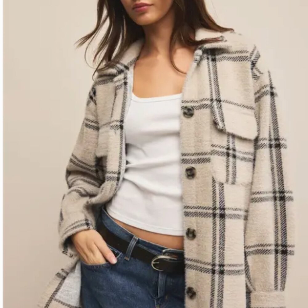 Z Supply Plaid Tucker Jacket